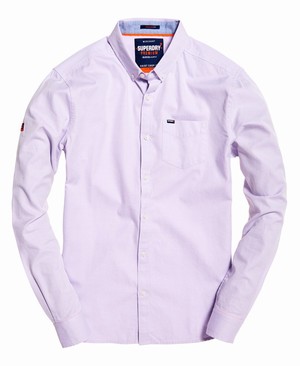 Superdry Premium University Oxford Férfi Hosszú Ujjú Ing Lila | MDXKY4157